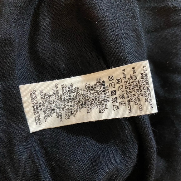 Free People Womens Dress Size Small Black Embroidered Back Cut-out Long Sleeves - Picture 8 of 11